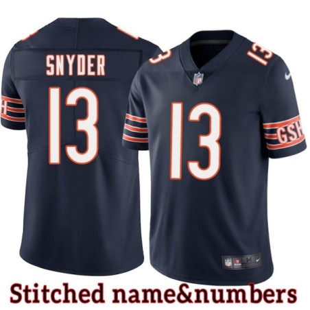 Navy Home Bob Snyder Jersey Chicago Bears #13