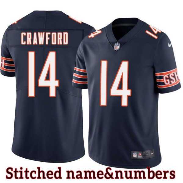 Navy Home Fred Crawford Jersey Chicago Bears #14
