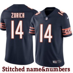 Navy Home George Zorich Jersey Chicago Bears #14