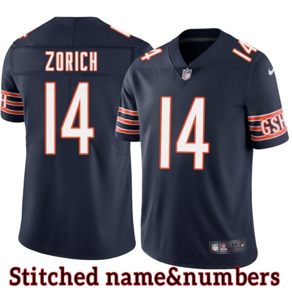 Navy Home George Zorich Jersey Chicago Bears #14