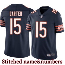 Navy Home Virgil Carter Jersey Chicago Bears #15