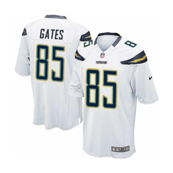 [NEW,Game] Antonio Gates Football Jersey -San Diego #85 FOOTBALL Jerseys(White)