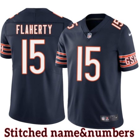 Navy Home Pat Flaherty Jersey Chicago Bears #15