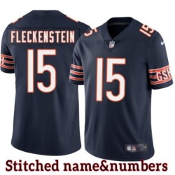 Navy Home Bill Fleckenstein Jersey Chicago Bears #15