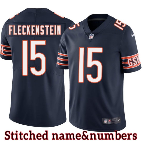 Navy Home Bill Fleckenstein Jersey Chicago Bears #15