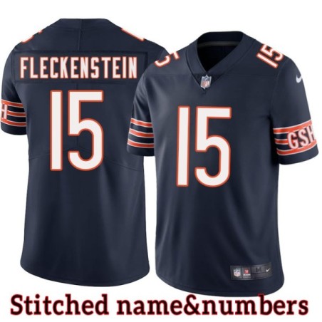 Navy Home Bill Fleckenstein Jersey Chicago Bears #15