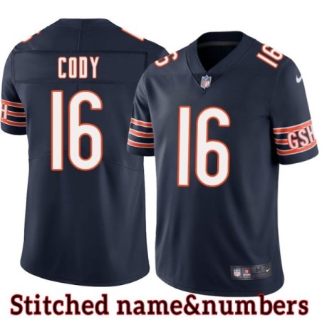 Navy Home Ed Cody Jersey Chicago Bears #16