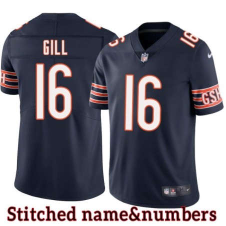 Navy Home Trenton Gill Jersey Chicago Bears #16