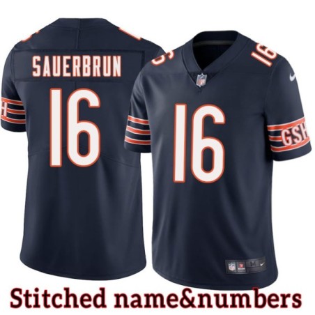 Navy Home Todd Sauerbrun Jersey Chicago Bears #16