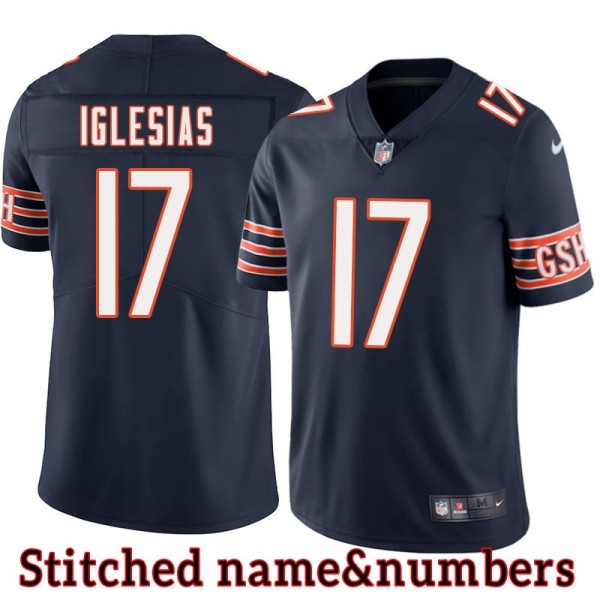 Navy Home Juaquin Iglesias Jersey Chicago Bears #17