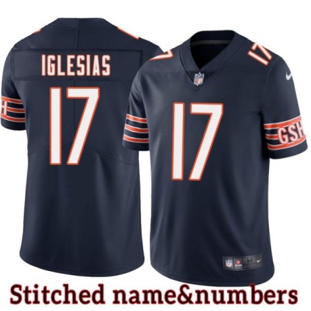 Navy Home Juaquin Iglesias Jersey Chicago Bears #17