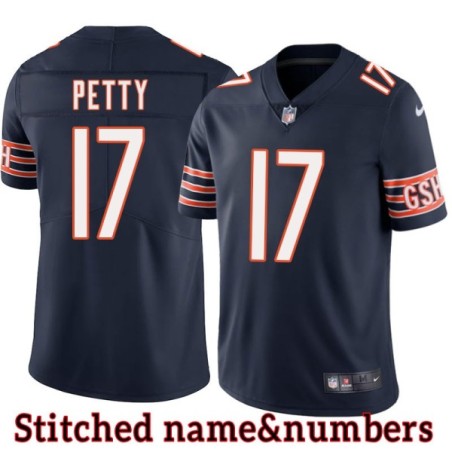 Navy Home Ross Petty Jersey Chicago Bears #17