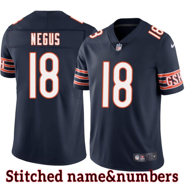 Navy Home Fred Negus Jersey Chicago Bears #18