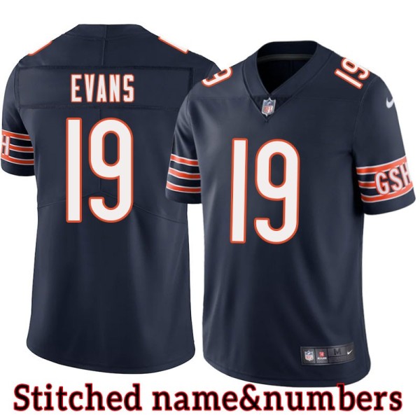 Navy Home Earl Evans Jersey Chicago Bears #19