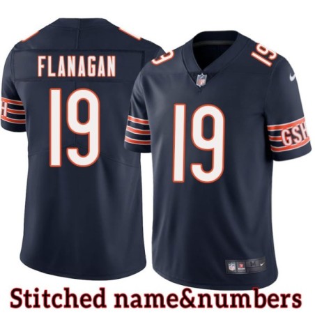 Navy Home Latham Flanagan Jersey Chicago Bears #19