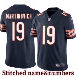 Navy Home Phil Martinovich Jersey Chicago Bears #19