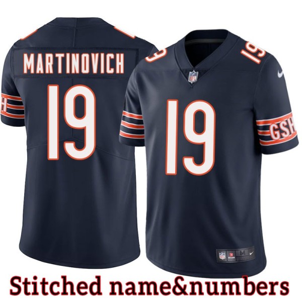 Navy Home Phil Martinovich Jersey Chicago Bears #19