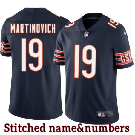 Navy Home Phil Martinovich Jersey Chicago Bears #19