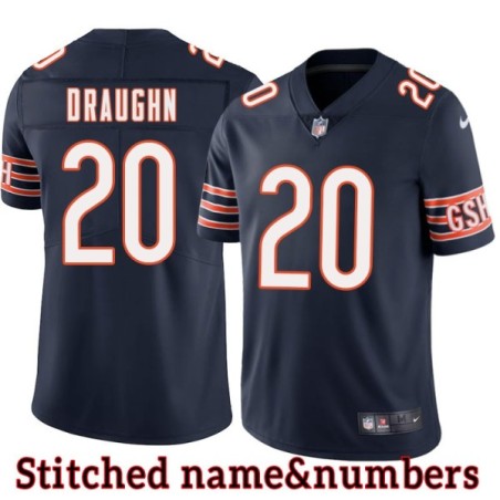Navy Home Shaun Draughn Jersey Chicago Bears #20