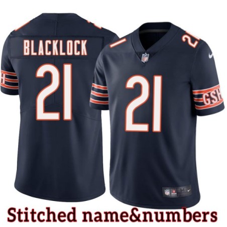 Navy Home Hugh Blacklock Jersey Chicago Bears #21