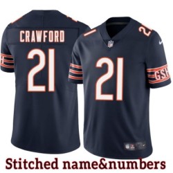 Navy Home Xavier Crawford Jersey Chicago Bears #21