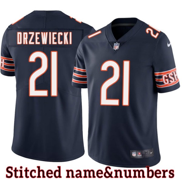 Navy Home Ron Drzewiecki Jersey Chicago Bears #21