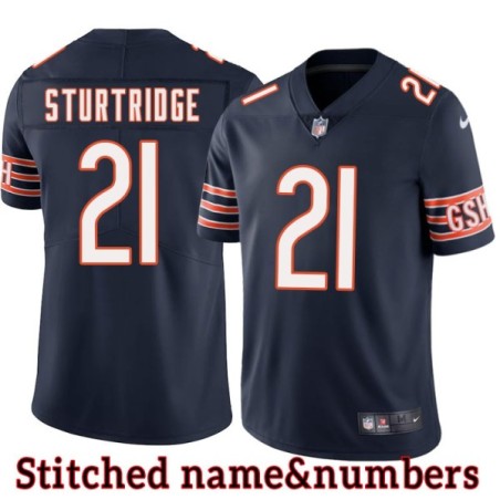 Navy Home Dick Sturtridge Jersey Chicago Bears #21