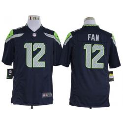 [NEW,Game] 12th Fan Football Jersey -Seattle #12 FOOTBALL Jerseys(Dark Blue)