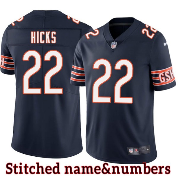 Navy Home Elijah Hicks Jersey Chicago Bears #22
