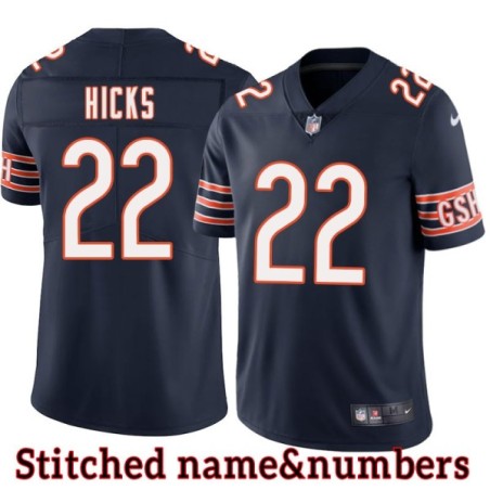 Navy Home Elijah Hicks Jersey Chicago Bears #22
