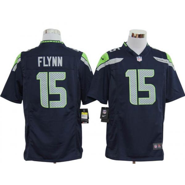 [NEW,Game] Matt Flynn Football Jersey -Seattle #15 FOOTBALL Jerseys(Blue)
