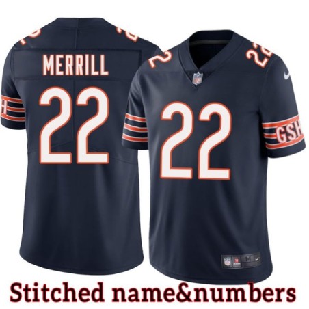 Navy Home Than Merrill Jersey Chicago Bears #22