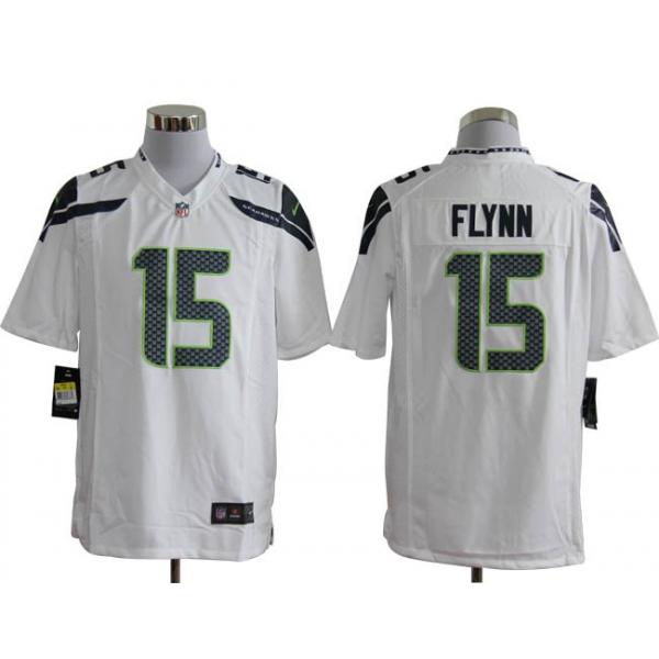 [NEW,Game] Matt Flynn Football Jersey -Seattle #15 FOOTBALL Jerseys(White)