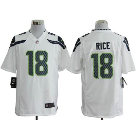 [NEW,Game] Sidney Rice Football Jersey -Seattle #18 FOOTBALL Jerseys(White)