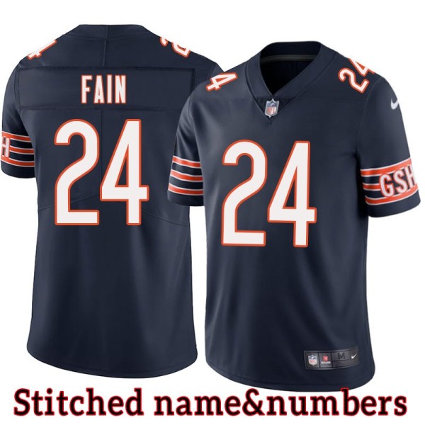 Navy Home Richard Fain Jersey Chicago Bears #24