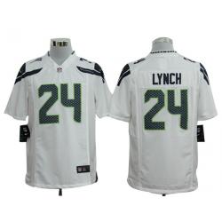 [NEW,Game] Marshawn Lynch Football Jersey -Seattle #24 FOOTBALL Jerseys(White)