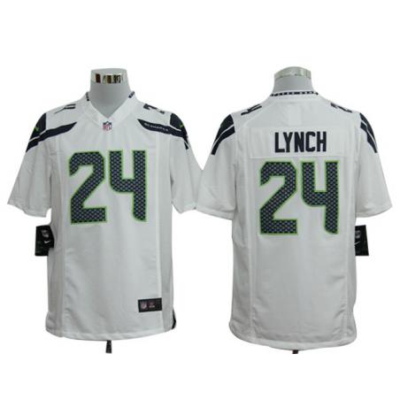 [NEW,Game] Marshawn Lynch Football Jersey -Seattle #24 FOOTBALL Jerseys(White)