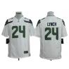 [NEW,Game] Marshawn Lynch Football Jersey -Seattle #24 FOOTBALL Jerseys(White)