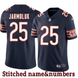 Navy Home Mike Jarmoluk Jersey Chicago Bears #25
