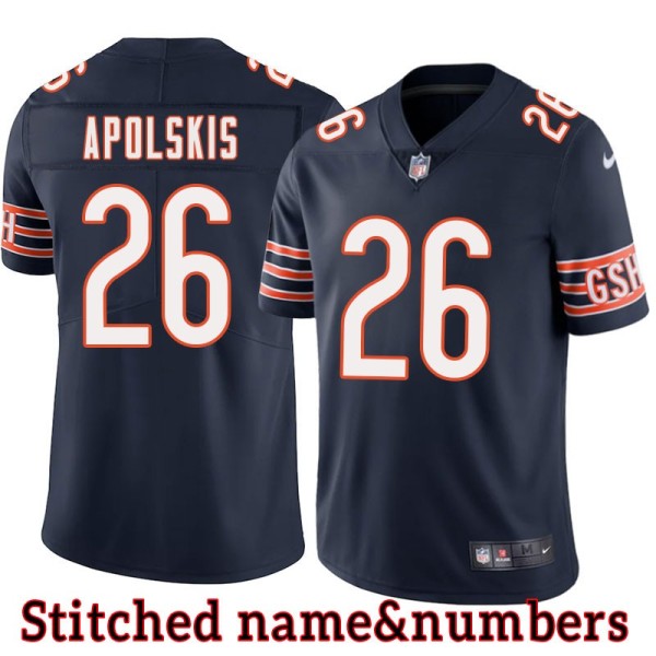 Navy Home Chuck Apolskis Jersey Chicago Bears #26
