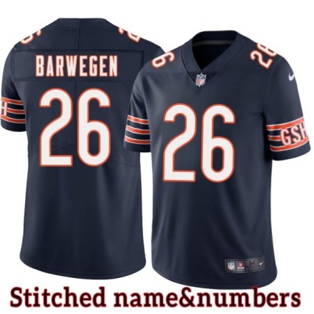 Navy Home Dick Barwegen Jersey Chicago Bears #26