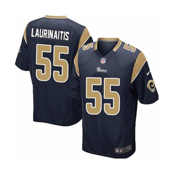 [NEW,Game] James Laurinaitis Football Jersey -St. Louis  #55 FOOTBALL Jerseys(Blue)