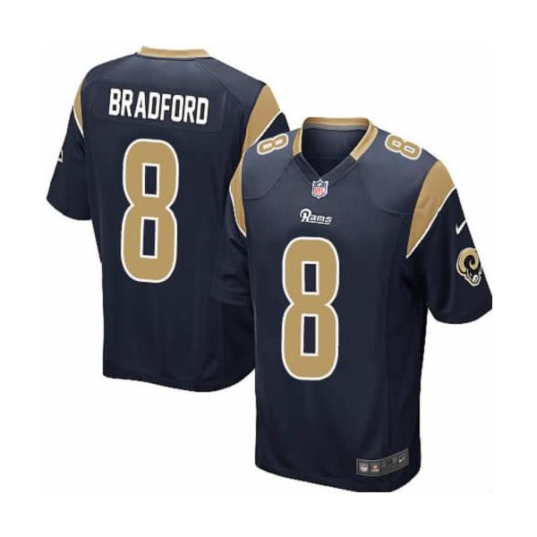 [NEW,Game] Sam Bradford Football Jersey -St. Louis  #8 FOOTBALL Jerseys(Blue)