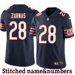 Navy Home Gust Zarnas Jersey Chicago Bears #28
