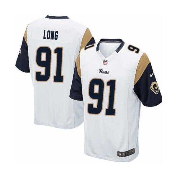 [NEW,Game] Chris Long Football Jersey -St. Louis  #91 FOOTBALL Jerseys(White)