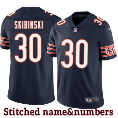 Navy Home John Skibinski Jersey Chicago Bears #30
