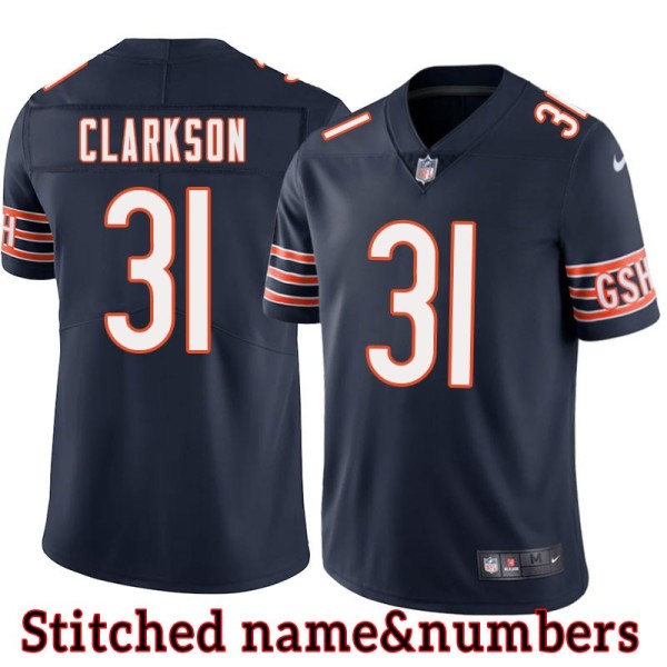 Navy Home Stu Clarkson Jersey Chicago Bears #31
