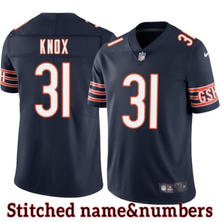 Navy Home Bill Knox Jersey Chicago Bears #31