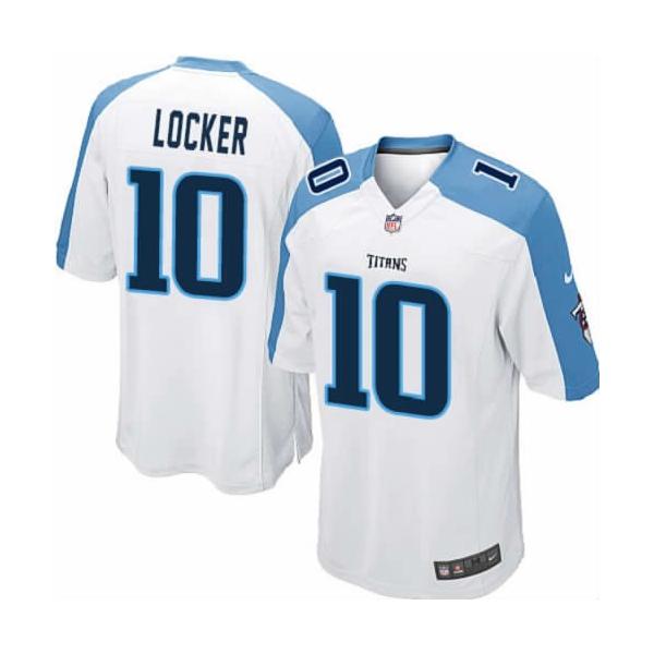 [NEW,Game] Jake Locker Football Jersey -Tennessee #10 FOOTBALL Jerseys(White)
