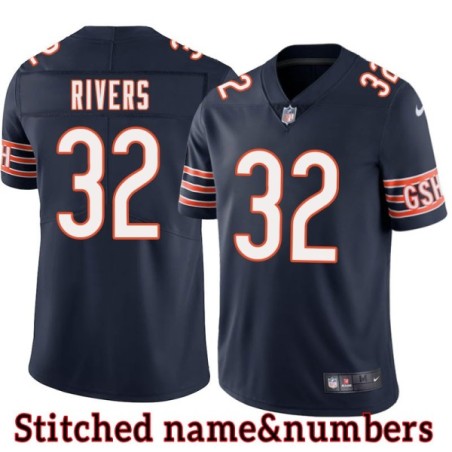Navy Home Garland Rivers Jersey Chicago Bears #32